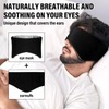 Sleep Mask, Eye Mask for Sleeping with Heads Adjustable, Earmuffs