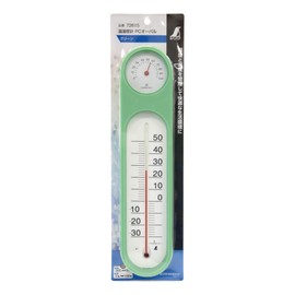Shinwa Sokutei 72615 Thermometer/Hygrometer PC Oval M-2 Sleeve Pack, Green