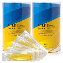 Shoei Ukrainian Pure Honey Stick Type Tube Pack for 4 Weeks for Morning and Evening Use, 0.2 oz (5 g) x 56 Bottles