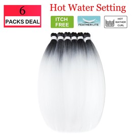 Pre Stretched Braiding Hair 30 Inch Long Braiding Hair 6packs Professional Crochet Hair Extensions Yaki Straight High Temperature Synthetic Fiber for Braids（30",B33)