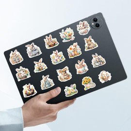 50PCS Happy Easter Temporary Tattoos Cute Rabbit Chicken Eggs Funny Party Decorations Waterproof Baby Shower Easter Theme Birthday Cute Stickers for Boys Girls Party Favors Gifts Decoration (rabbit)