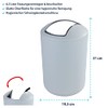 Cosmetic Bin with Swing Lid, Bathroom Bin, Shatterproof in Various