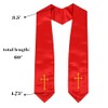 Erligo Adults' Traditional Church Choir Stoles with Embroidery Cross 60"