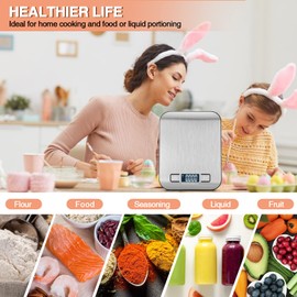 Digital Kitchen Scales 10 kg Kitchen Scales with LCD Display and Tare Function, Kitchen Scales for Baking and Cooking, Measuring Ingredients, Jewellery so on, 1 g