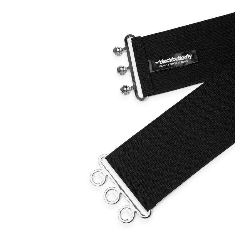 BlackButterfly 3 Inch Elastic Waist Clasp Belt (Black, 4XL)