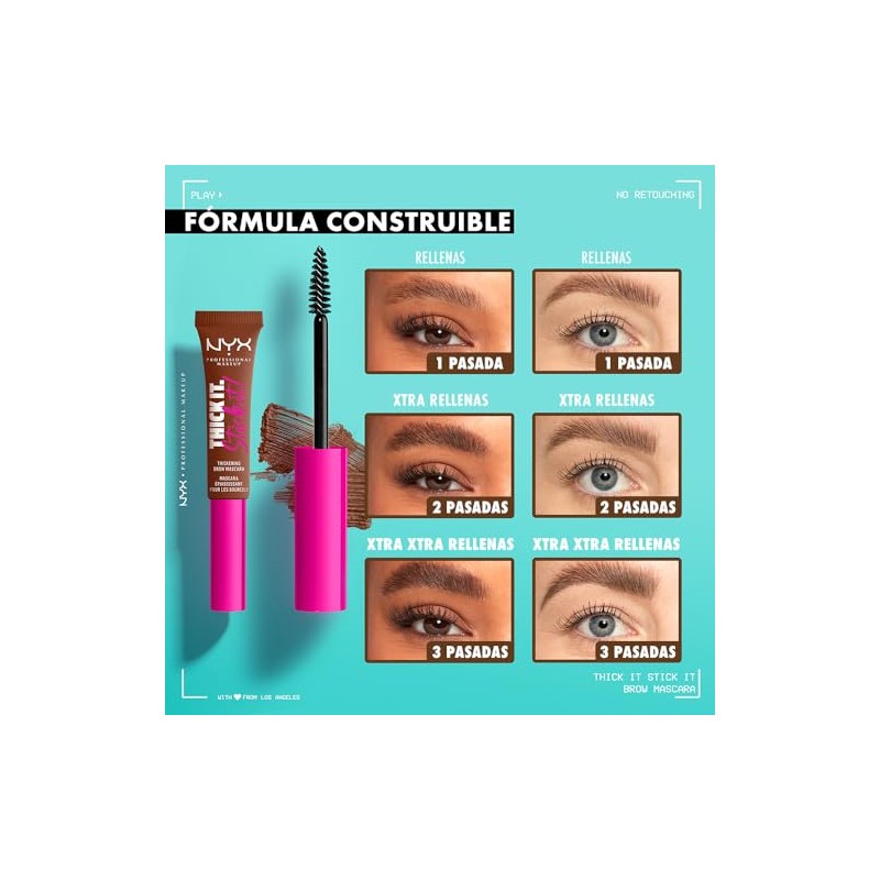 NYX Professional Makeup, Thick It Stick It! Gel de cejas
