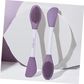 Brocha Facial Doble Punta de Silicona para Mascarilla Aplicador y Exfoliante para Limpieza y Aplicación Reutilizable para Tipo de Piel para Uso Casa y Viajes