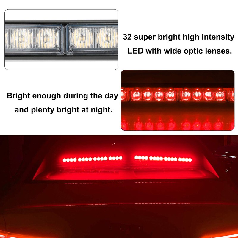 ASPL 2x16.8 inch Emergency Flashing LED Traffic Advisor Strobe Light