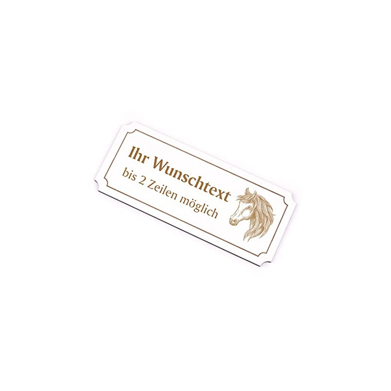 Engraved Andalusian Horse and Desired Text Door Sign 19 x
