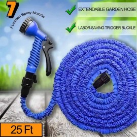 Garden Hose 25ft Extra Strength Fabric Flexible Expanding Hose with Spray Nozzl