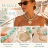 BERYOHZ Beaded Charm Pendant Necklace for Women Seashell Boho Starfish