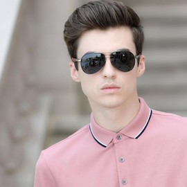 KINGSEVEN Pilot Polarized Sunglasses for Men Aluminum Magnesium Vintage Glasses UV400 Protection7720-3 (Golden gray)