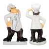 French Chef Figurine 30x14x11cm Resin Funny Chef Sculpture Kitchen Restaurant