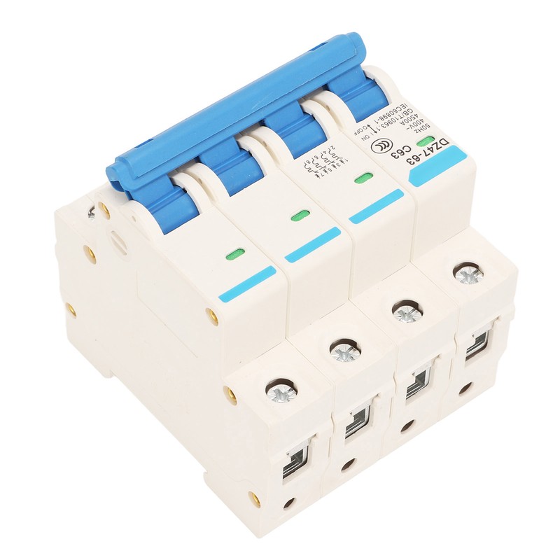 Circuit Breaker 4P MCB DIN Rail Mount Protection Switch 400V