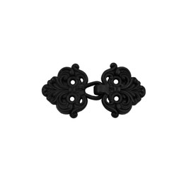 Small Metal Clasp Black Matt Clasp for Sew-On Robe Jacket Costume Hook 37 mm x 20 mm (Pack of 1)