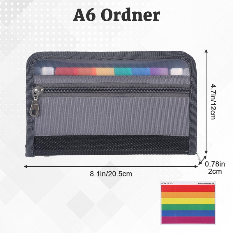 Expanding File Document Folder with Zip 13 Compartments Folder Organiser