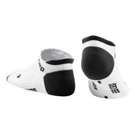 CEP Women's No Show Compression 3.0 Run Socks White/Dark Grey Size 4