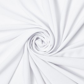ITY Fabric Polyester Knit Jersey 2 Way Spandex Stretch 58" Wide by The Yard (1 Yard, White)