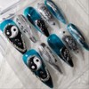 [Handmade Nail Tips] Yin and Yang - Coffin Egg /