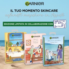 Garnier Cofanetto Maschere Viso in Tessuto – 5 Maschere per Idratare, Illuminare ed Energizzare la Pelle – Limited Edition – 1 cofanetto di 3