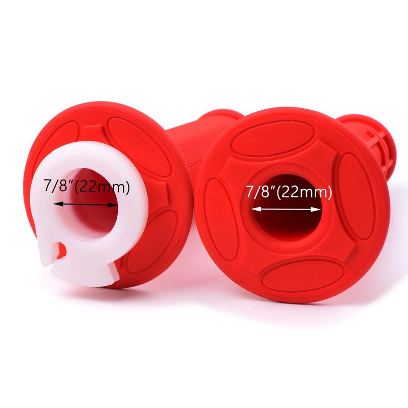 Riyitauto 7/8" 22mm Twist Throttle Accelerator Soft Rubble Handle Grip