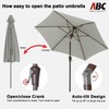 ABCCANOPY 7.5FT OutdoorPatio Umbrella, UV Protection Table Umbrella w/Crank for
