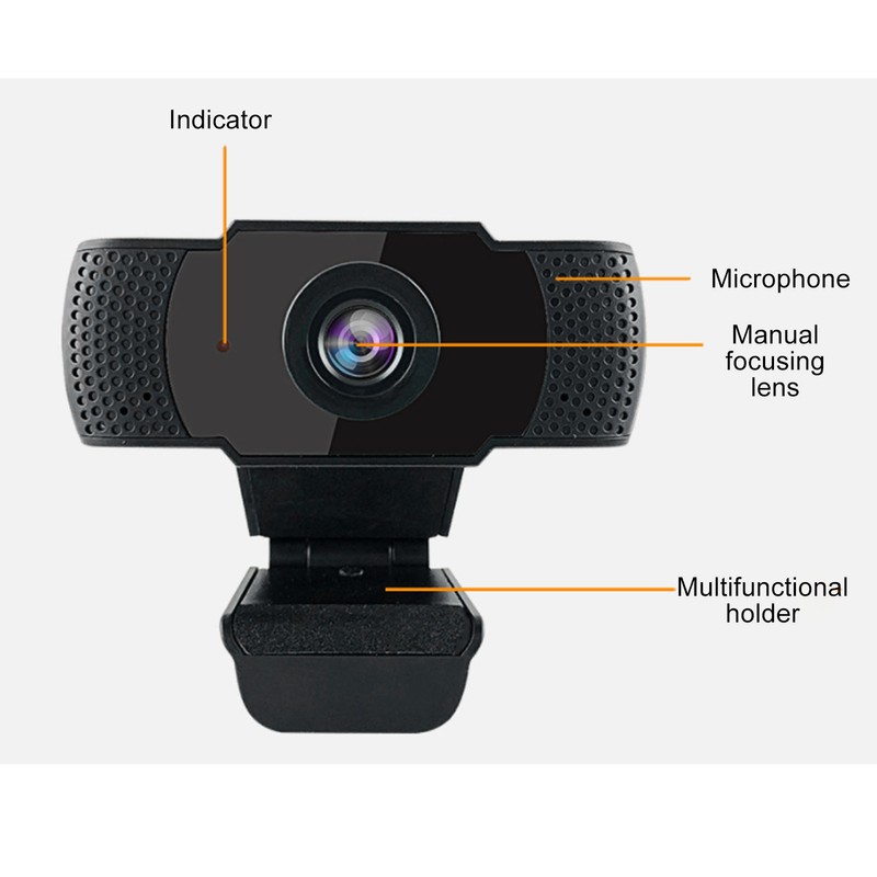PC Camera USB2.0 1080P CMOS Imaging Sensor Noise Reduction Plgu