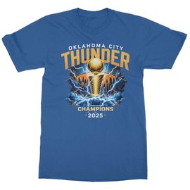 Oklahoma Basketball Champions 2025 - Trophy Inspired Unisex T-Shirt (Royal, Large)