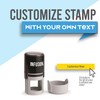 Infusion Custom Logo Round Self-Inking Rubber Stamp (2" Diameter), Orange