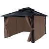 COWVIE 4-Panel 10' x 12' Gazebo Replacement Curtains, Patio Privacy