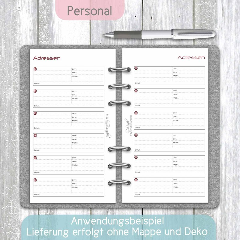 SinnWunder® 50 Sheet Note Set - Includes Note Sheets, Addresses