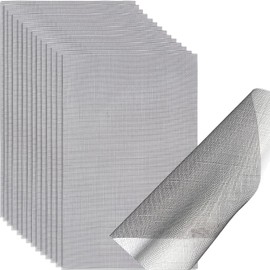 SISABAMA 15 Pcs Flower Pot Hole Mesh Pad 11.8x7.8 Inch Bosai Plant Mesh Drainage Screen Prevent Soil Loss Bottom Grid Mat Gardening Essentials