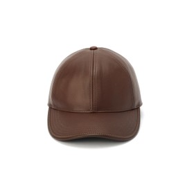 Coach Women's Leather Baseball Hat, Maple, Medium-Large