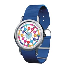 Qesnox Kids Unisex Time Teacher Watches - Children Wrist Watches for Boys - 36MM DIAL - Water Proof - Watch to Teach, Read and Learn to Tell The Time.