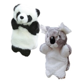 Shiawase Warehouse Animal Puppet Plush Doll Animal Wolf Rabbit etc (Panda Koala)