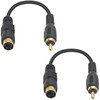 Poyiccot 4pin S-Video to RCA Cable, 2Pack S Video to