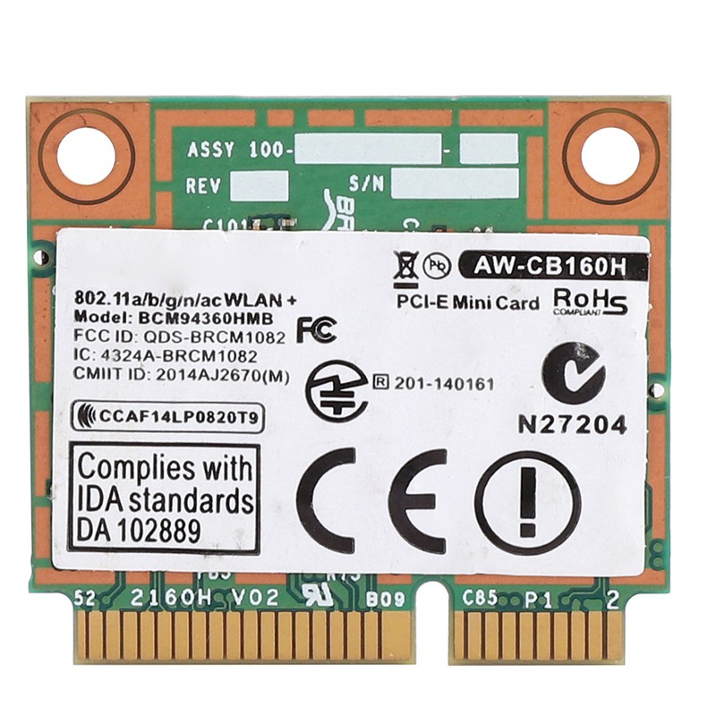 Network Card Gigabit AC1300M MINI PCI E Interface Support for