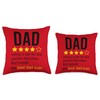 Funny Dad Review Quote Dad Joke Rating Design Throw Pillow