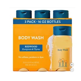 Men’s Redwood Body Wash oz Shower Gel, Gentle Moisturizing Cleanser with Evergreen, Sandalwood & Leather Notes – Rich Lather, Smooth Soft Skin Comparable to Premium Men’s Body Wash 16 fl (3 Pack)