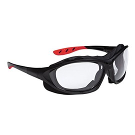 Dynamic Safety EP900C SpectaGoggle "Sealed Foam" Black Strap/Temple Safety Spectacles with Clear Lens