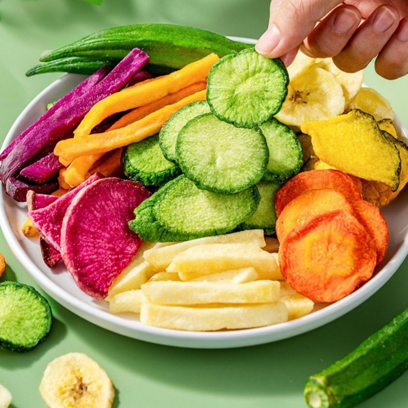 XCVFDVOR Freeze dried fruit and vegetable crisps | Dried vegetable