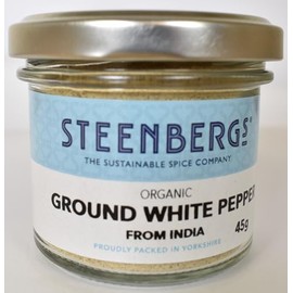Steenbergs Organic Ground White Pepper Standard Jar - 45g