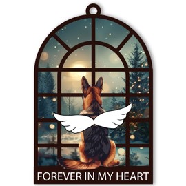 BlinkWishes German Shepherd Christmas Ornament, for German Shepherd Owner, Lover, Dog Mom, Dad, German Shepherd Memorial Ornaments Gift for Loss of Dog