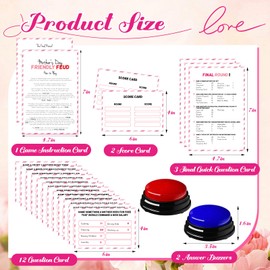 Mother's Day Friendly Feud Quiz with Answer Buzzer, Friendly Feud Game for Adults,Mothers Day Decorations,Trivia Quiz Game Night for Mom Family Activity Wedding Baby Shower