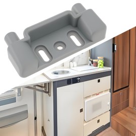 EMSea 4pcs Cupboard Door Catch 53x11x25mm for Caravan Motorhome Compatible with Swift Compatible with Sterling Grey