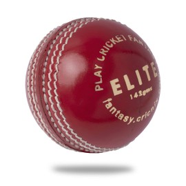 Cricnix Cricket Ball Elite Red Leather 5oz (6-Pack) for Women or Juniors Match