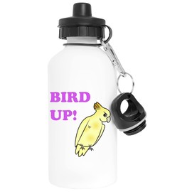 Bird Up Aluminium White Water Bottle with Screw Cap White Water Bottle With Screw Cap