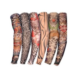 GHEART Tattoo Sleeves, 6 Pieces, Multicoloured, Cartoon, Nylon/Polyester Blend, Casual, Sun Protection, Unisex, Adults, Both Genders, XL, multi-coloured