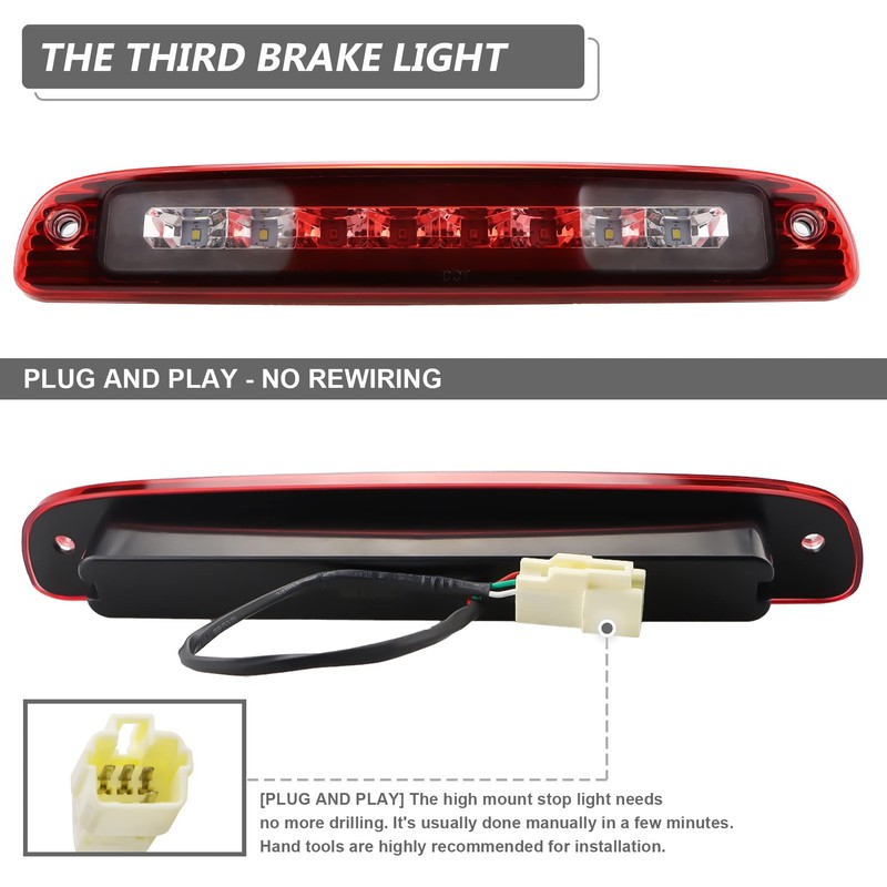 Bomusou High Mount Stop light Fit for Dodge Dakota 1997-2010,
