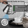 AHILAX Hervidor de Agua con Termómetro Cafetera Acero Inoxidable 1L,